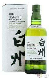 Hakushu „ Distillers Reserve ” single malt Japan whisky by Suntory 43% vol.    0.70 l