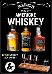 Jack Daniels degustační set +3sklo Tennessee whiskey  3x0.70 l