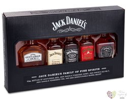 Jack Daniels  Family five set  Tennessee whiskey 40% vol.  5x0.05 l