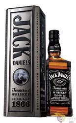 Jack Daniels „ Black label ” metal box Tennessee whiskey 40% vol.  1.00 l