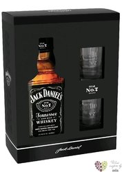 Jack Daniels  Black label 2glass set  Tennessee whiskey 40% vol.  0.70 l