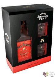 Jack Daniels  Fire 2glass set  Tennessee whiskey liqueur 35% vol.  0.70 l