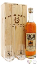 High west  Rendevous rye  glass box straight rye American whiskey 46% vol.    0.70 l