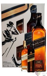 Johnnie Walker  Black label  12 years old mini set Scotch whisky 40% vol.  0.80 l