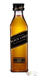 Johnnie Walker  Black label  12 years old premium blended Scotch whisky 40% vol.  0.05 l
