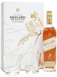 Johnnie Walker  Gold label reserve  glass set premium Scotch whisky 40% vol.  0.70 l