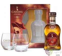 Cardhu 12 years old glass set single malt Speyside Scotch whisky 40% vol.  0.70l