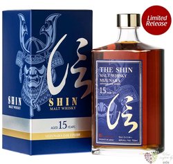 the Shin Mizunara wood aged 15 years pure malt Japan whisky by Shinobu 48% vol.  0.70 l