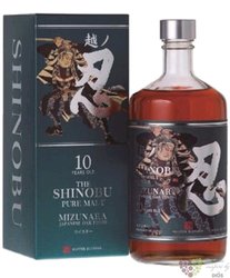 Koshi-No Shinobu  Mizunara Wood  aged 10 years old  Japanese malt whisky 43% vol.  0.70 l